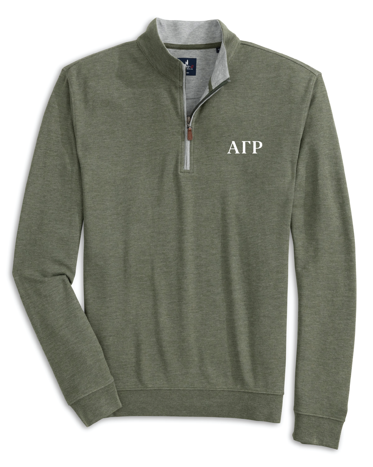 Alpha Gamma Rho Letters Johnnie-O Fleece 1/4 Zip (Sequoia)