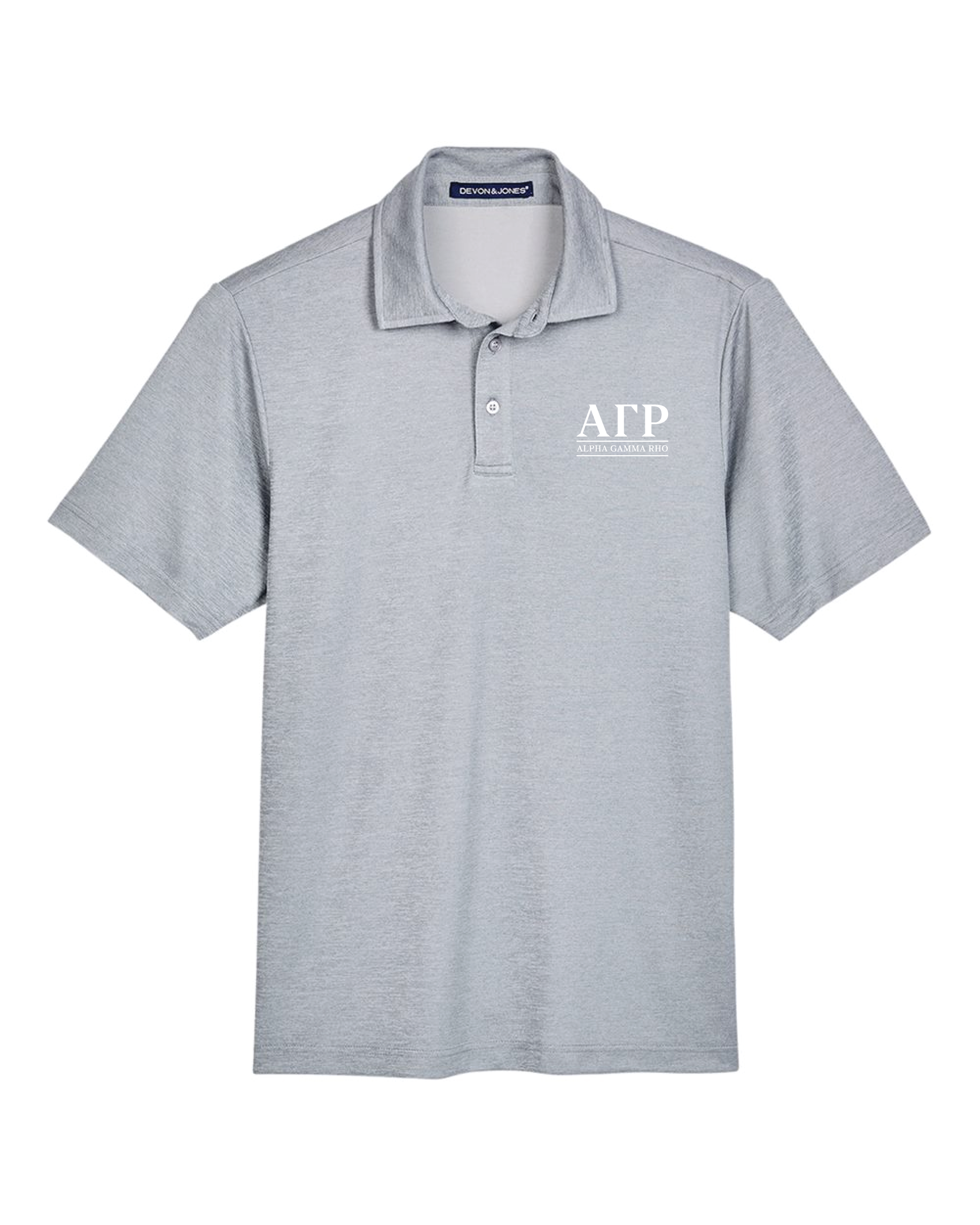 Alpha Gamma Rho Signature Letters Perfomance Polo