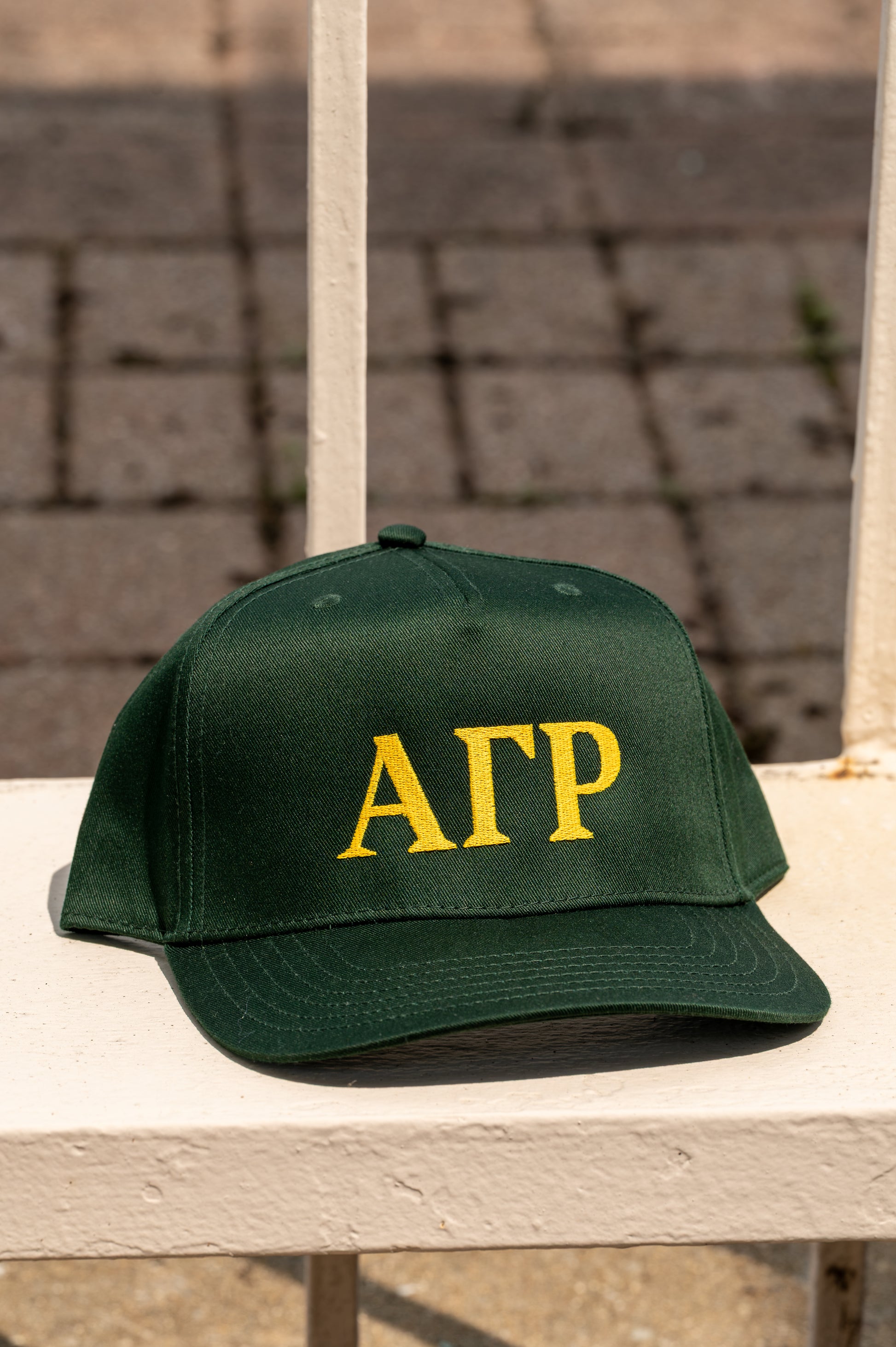 Alpha Gamma Rho Gold Letters Trucker Hat
